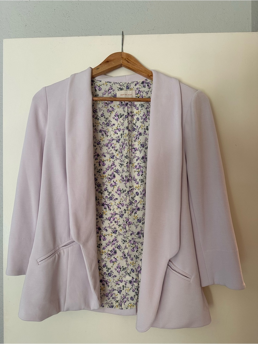Skies are Blue Light Pink Open-Front Modal Blazer Jacket - Picture 3 of 4